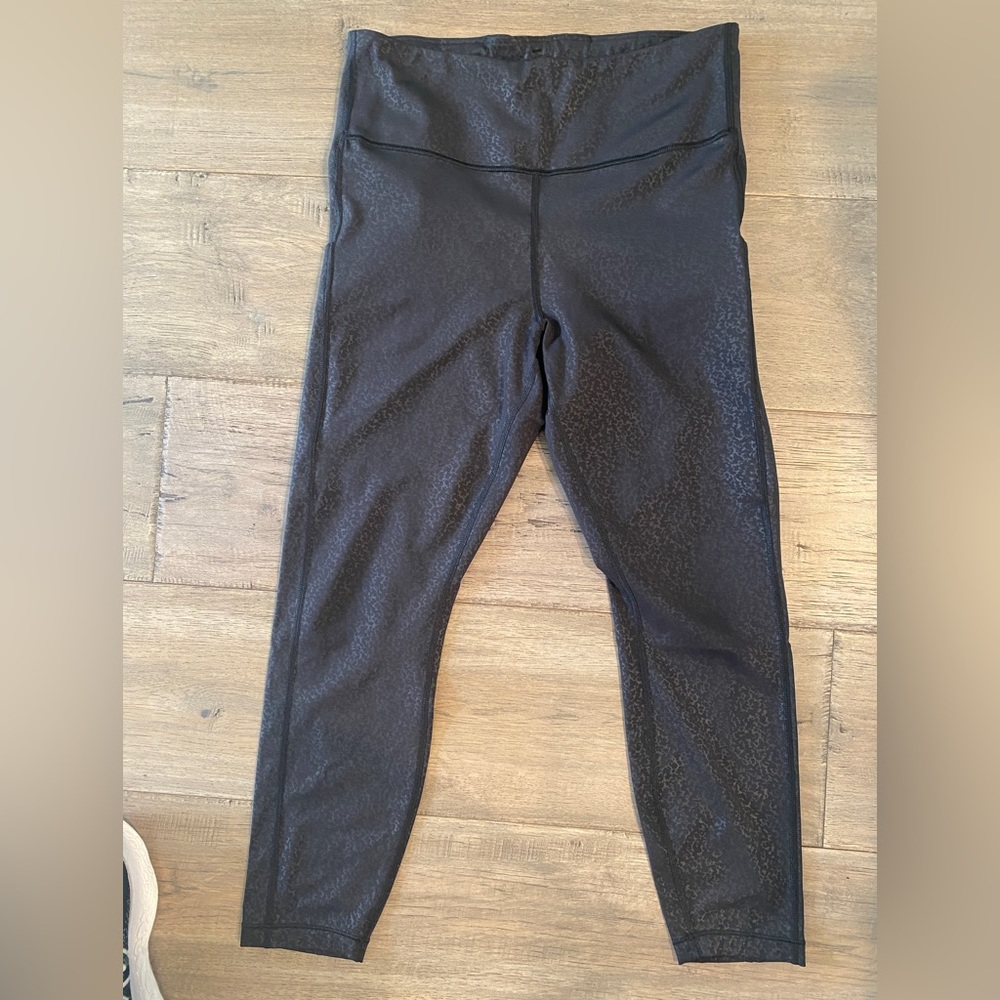 Foiled Black Leggings